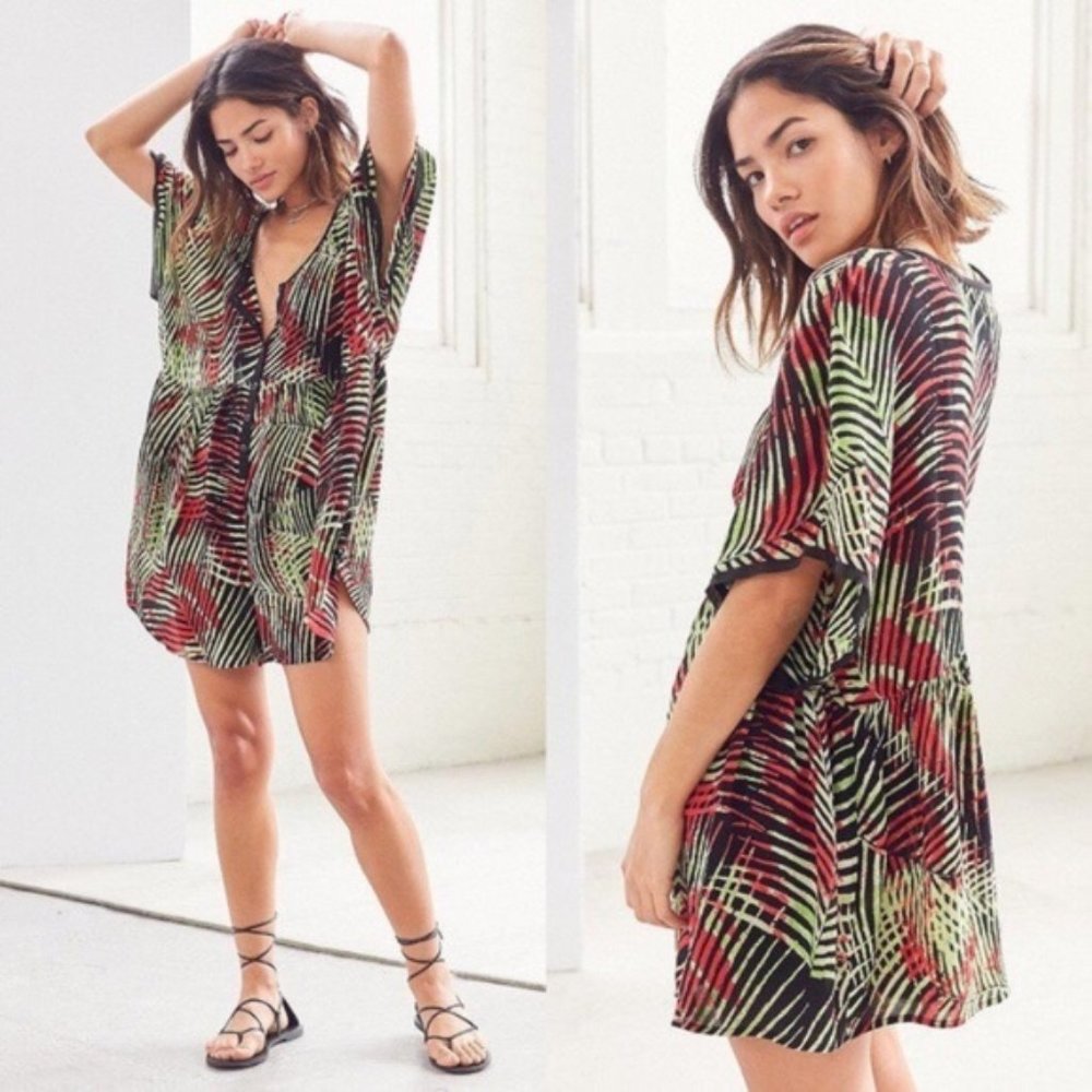 Urban Outfitters Ecote Oversized Palm Romper